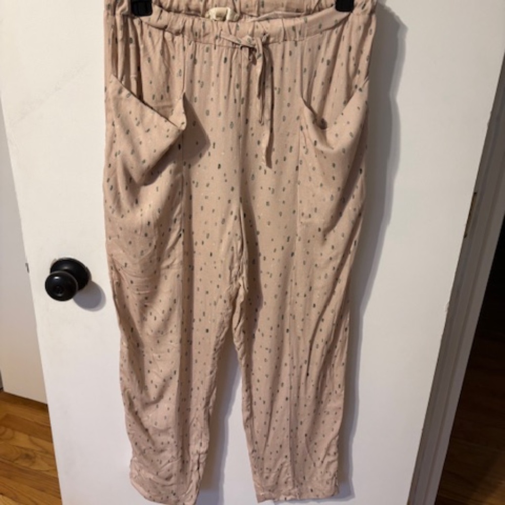 Grade & Gather Pink Pattern Drop Crotch Pants, Size S